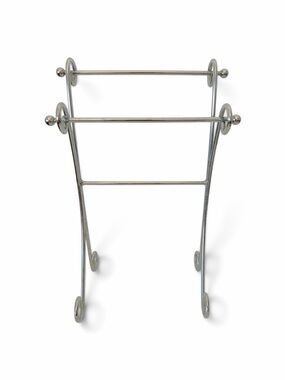Chrome Metal Towel Rack Free Stand Countertop Bathroom